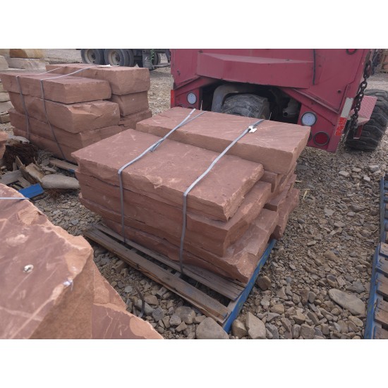 4'L X 4" Rise Red Cliff Stone Steps