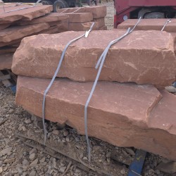 4-6' L X 6-10" Rise Natural Red Cliff Stone Steps