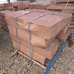 4'L X 6-10" Rise Red Cliff Stone Steps